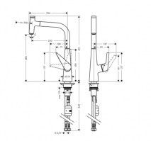 MONOMANDO COCINA TALIS SELECT S HANSGROHE